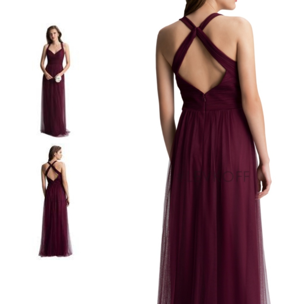 Bill Levkoff Bridesmaid Dress - Wine